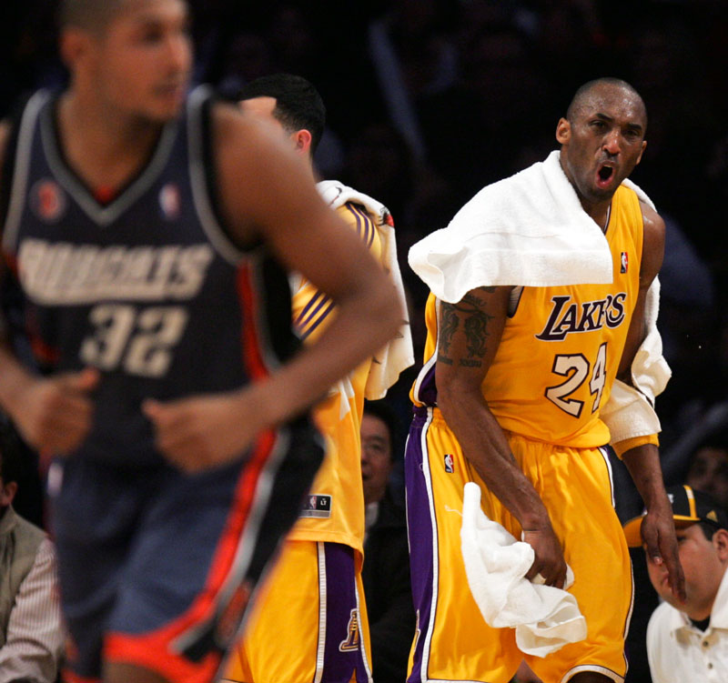 Kobe Bryant 24 Pictures. Kobe Bryant #24 reacts