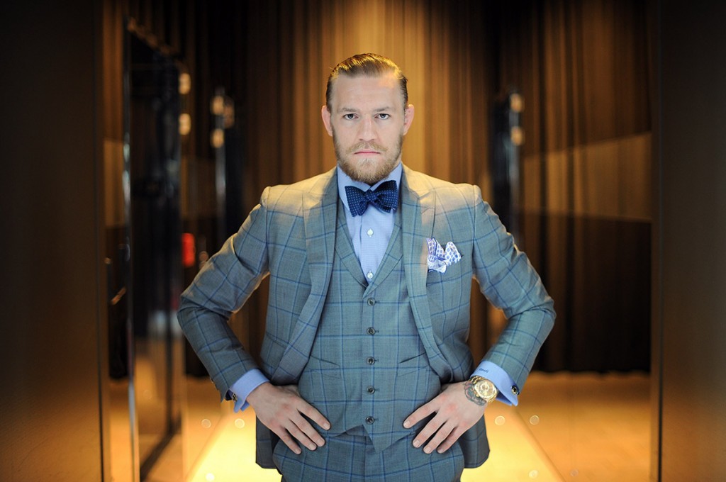 UFC featherweight and Irish sensation Conor McGregor at the W Hotel in Hollywood Monday, September 22, 2014.  McGregor will face No. 5 Dustin Poirier in a main-card bout at UFC 178 on Saturday in Las Vegas. (Photo by Hans Gutknecht/Los Angeles Daily News)  
