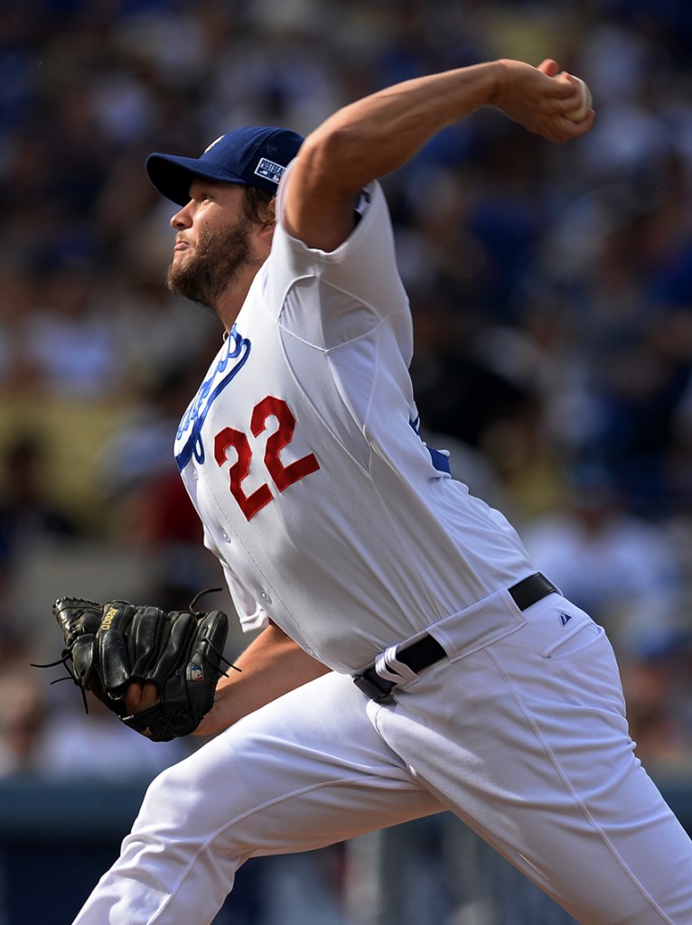 Dodger ace Clayton Kershaw #22 during Game 1 of  the National League Division Series against the Cardinals at Dodger Stadium Friday October 3, 2014. (Photo by Hans Gutknecht/Los Angeles Daily News)