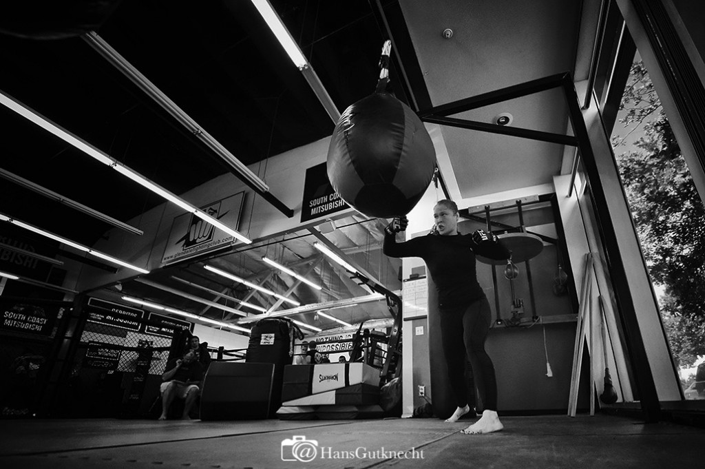 Undefeated UFC women’s bantamweight champion Ronda Rousey during training camp Saturday, January 31, 2015. Rousey will defend her title against No. 1 contender Cat Zingano in the main event of UFC 184: ROUSEY vs. ZINGANO on Saturday, Feb. 28 at Staples Center in Los Angeles. (Video by Hans Gutknecht/Los Angeles Daily News)