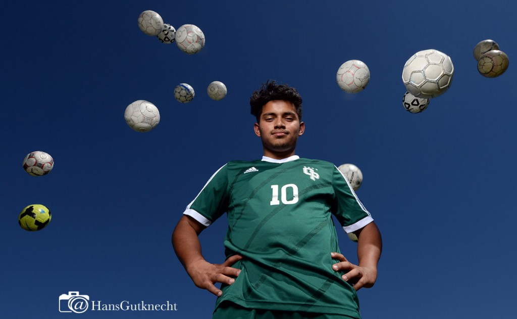 2015 Daily News Boys Soccer Player of the Year Ezequiel Quijada.  Quijada was a prolific scorer for Canoga Park this season with a school-record 42 goals and 15 assists who powered the Hunters to the L.A. City Section Division 3 title and to the Southern California Regional playoffs.(Photo by Hans Gutknecht/Los Angeles Daily News)