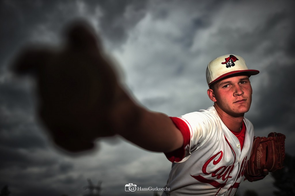 Cleveland High School pitcher Ben Kaser is heading into Thursday's regular-season finale against El Camino Real with the West Valley League title on the line.  (Photo by Hans Gutknecht/Los <span id=