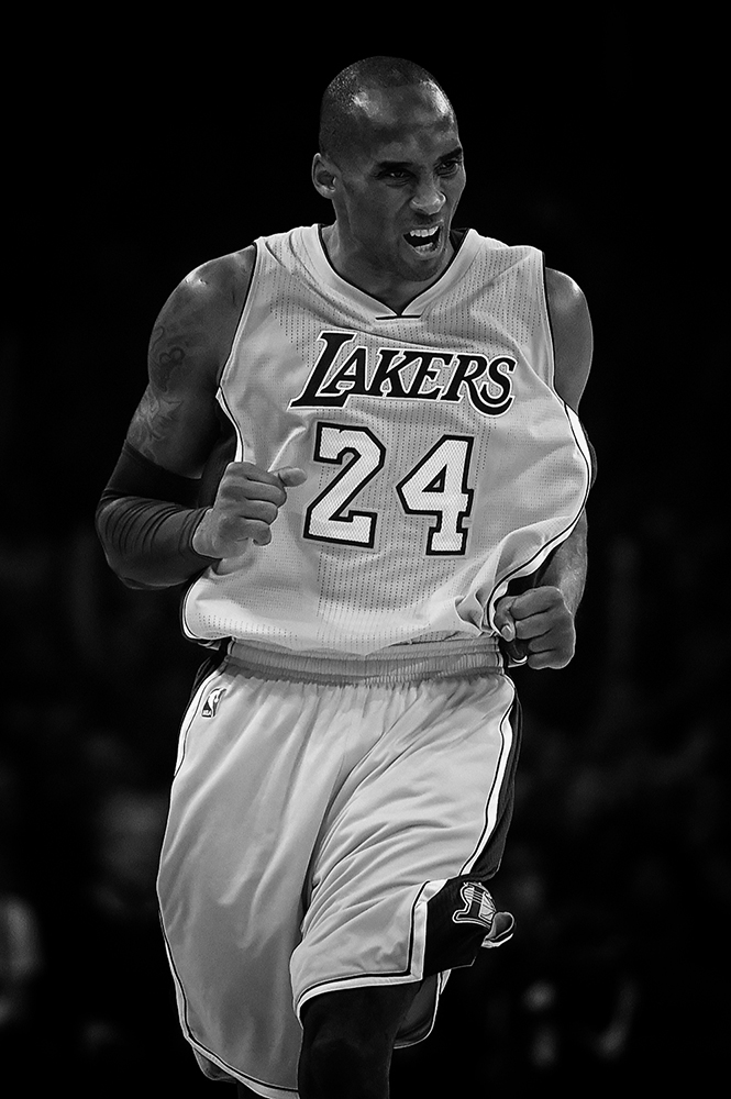 The Lakers’ Kobe Bryant #24 reacts during their NBA game against the Thunder at the Staples Center in Los Angeles, Friday, January 8, 2016. The Thunder beat the Lakers 117-113. (Photo by Hans Gutknecht/Los Angeles Daily News)