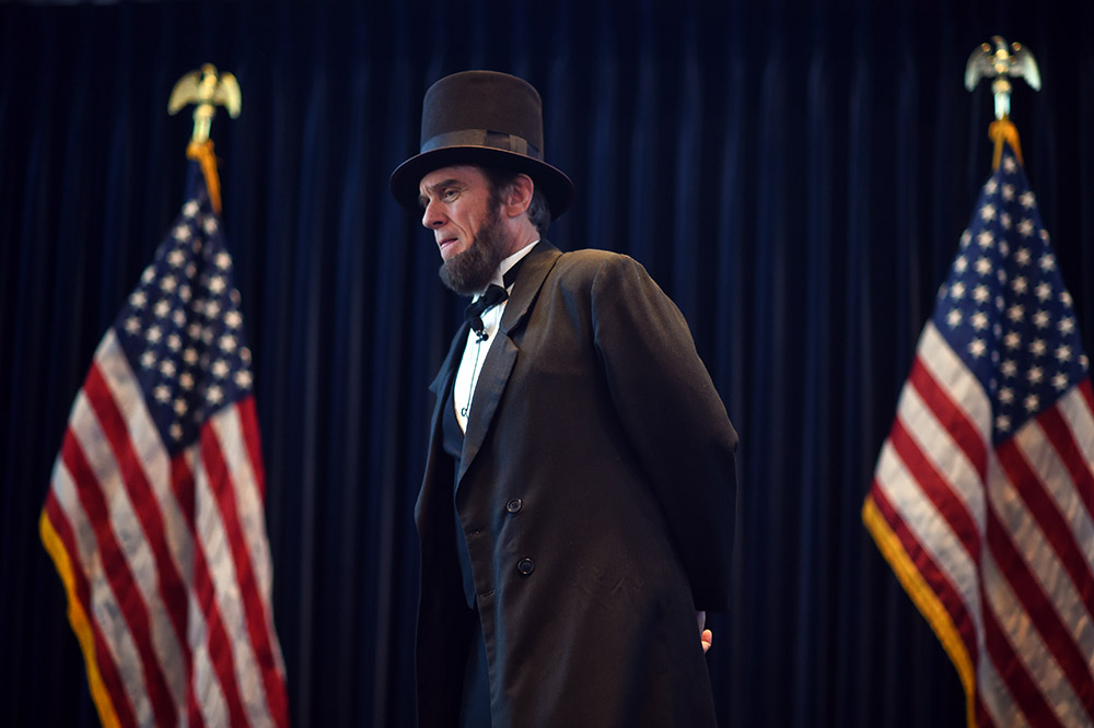 J.P. Wammack performs as Abraham Lincoln during the 23rd Annual Presidents Day Celebration at the Ronald Reagan Presidential Library and Museum in Simi Valley, Monday, February 15, 2016. (Photo by Hans Gutknecht/Los Angeles Daily News)