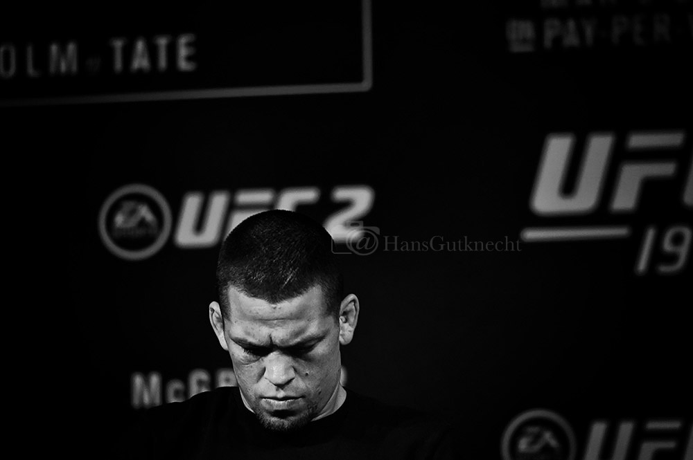 UFC fighter Nate Diaz during the UFC 196 press conference at the MGM Grand in Las Vegas, Thursday, March 3, 2016. (Photo by Hans Gutknecht/Los Angeles Daily News)